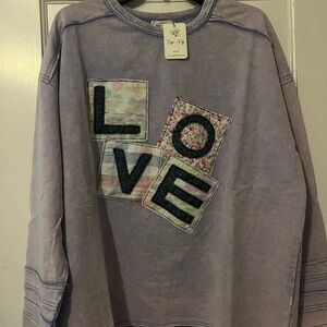Sage + Fig LOVE Crew Neck Sweater